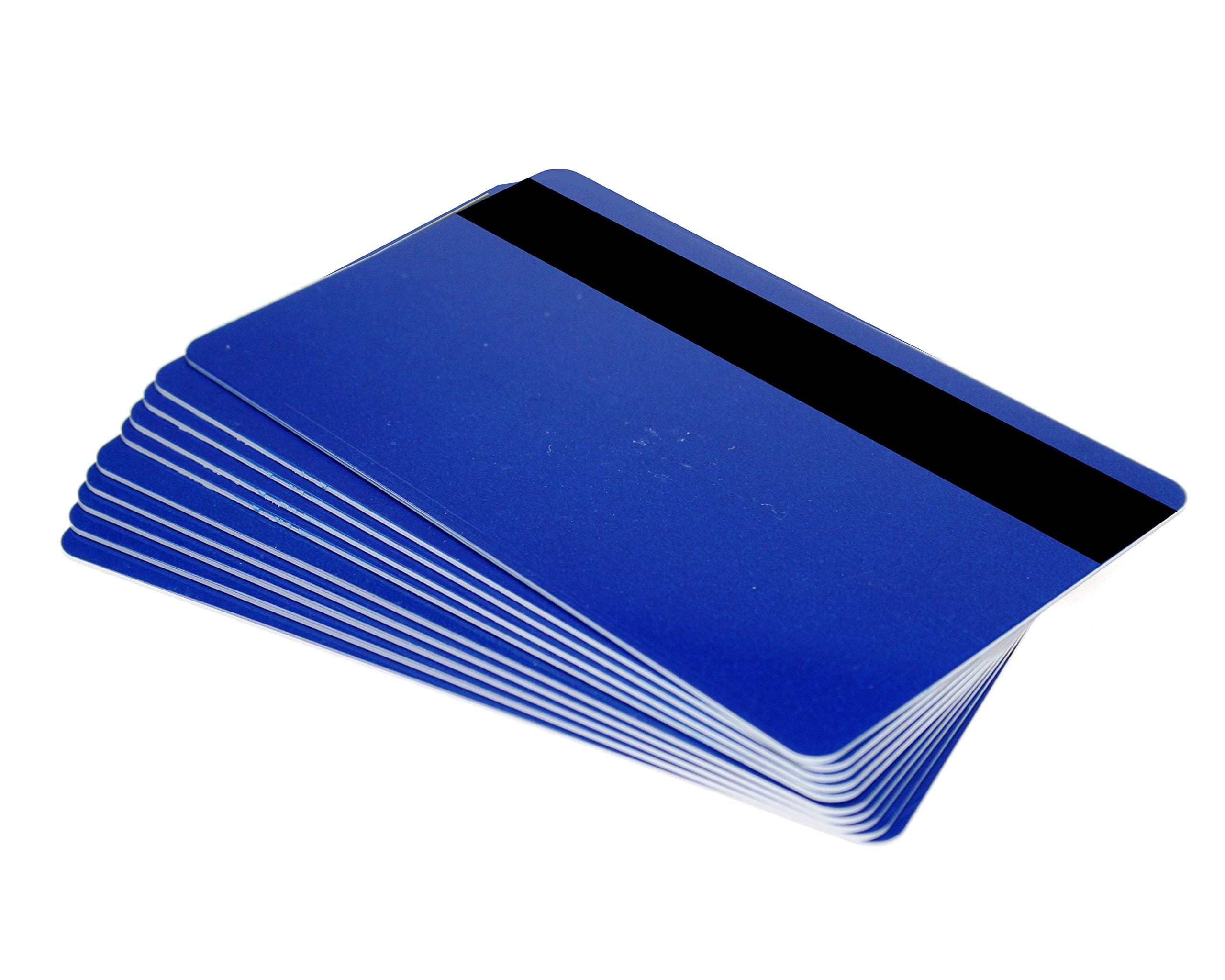 100 x PerfectID Premium ISO Quality PVC Plastic CR80 ID Cards with Hi-Co Magnetic Strip of Size 86x54mm (Credit Card Size) & 760 Microns Thickness. (Royal Blue)