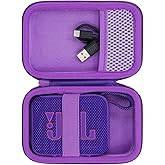 co2CREA Hard Carrying Case for JBL Go 4 Go3 Go 3 Eco Waterproof Ultra Portable Bluetooth Speaker (Purple Case)