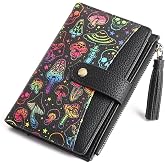GAEKEAO Medium Size Wallet for Women RFID Blocking Bifold Card Holder Slim Womens Wallet with ID Window and Zipper Coin Pocket