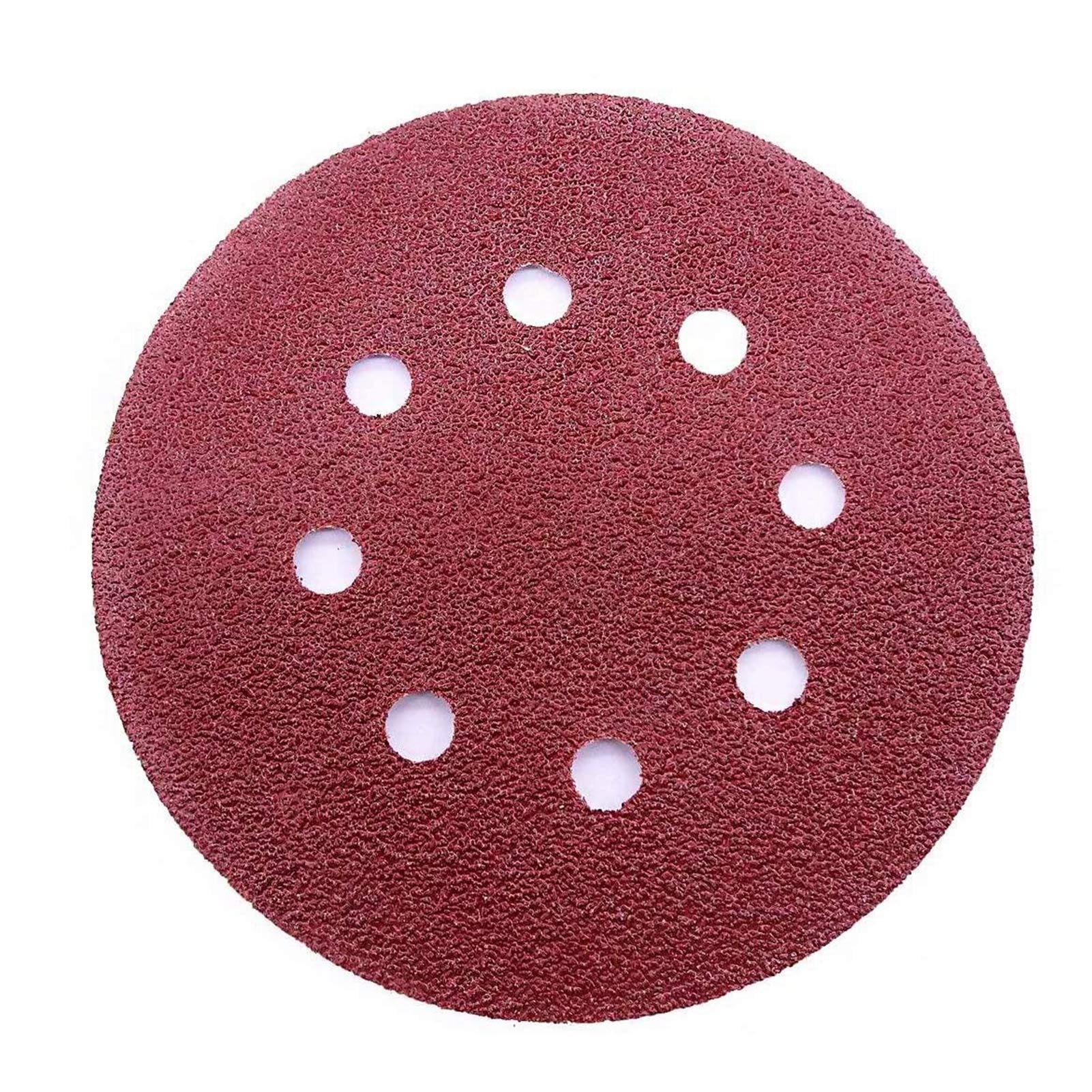 Maveek 50 Pieces 8 Holes Sanding Discs 40 Grit 5 inch Hook and Loop Sandpaper Assortment for Random Orbital Sander