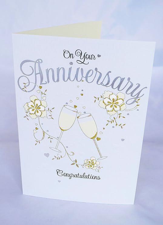 Felice Anniversario Di Matrimonio Di Coppia Matrimonio Congratulazioni 40 Anni Amazon It Cancelleria E Prodotti Per Ufficio