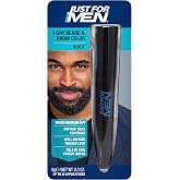 JUST FOR MEN 1-Day Beard &amp; Brow Color, Temporary Color, Black | 1-Day Beard &amp; Brow Color black temporarily covers grays, fills-in patchy areas for well-defined, thicker look.