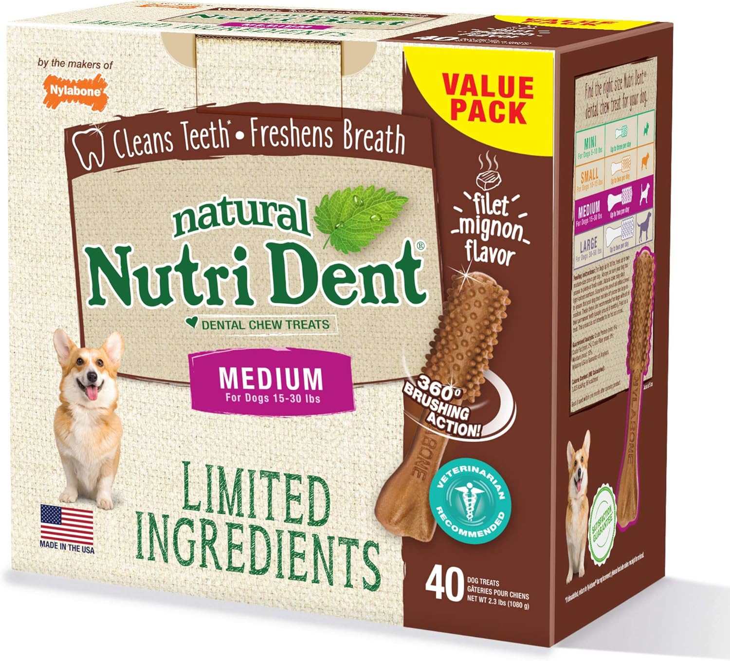 nutri dent filet mignon dental chews