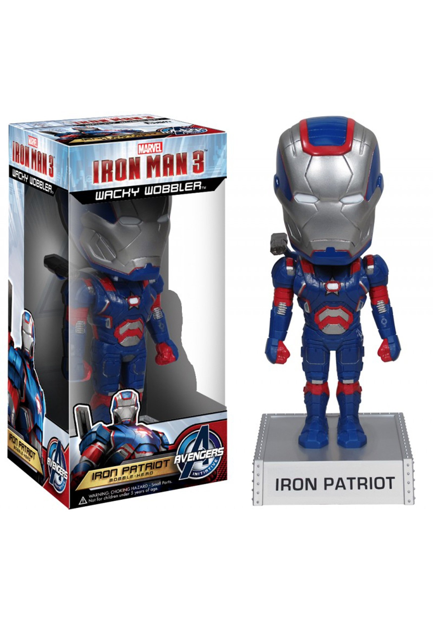 Marvel Iron Man 3 Movie Iron Patriot 7 Inch Bobble Head