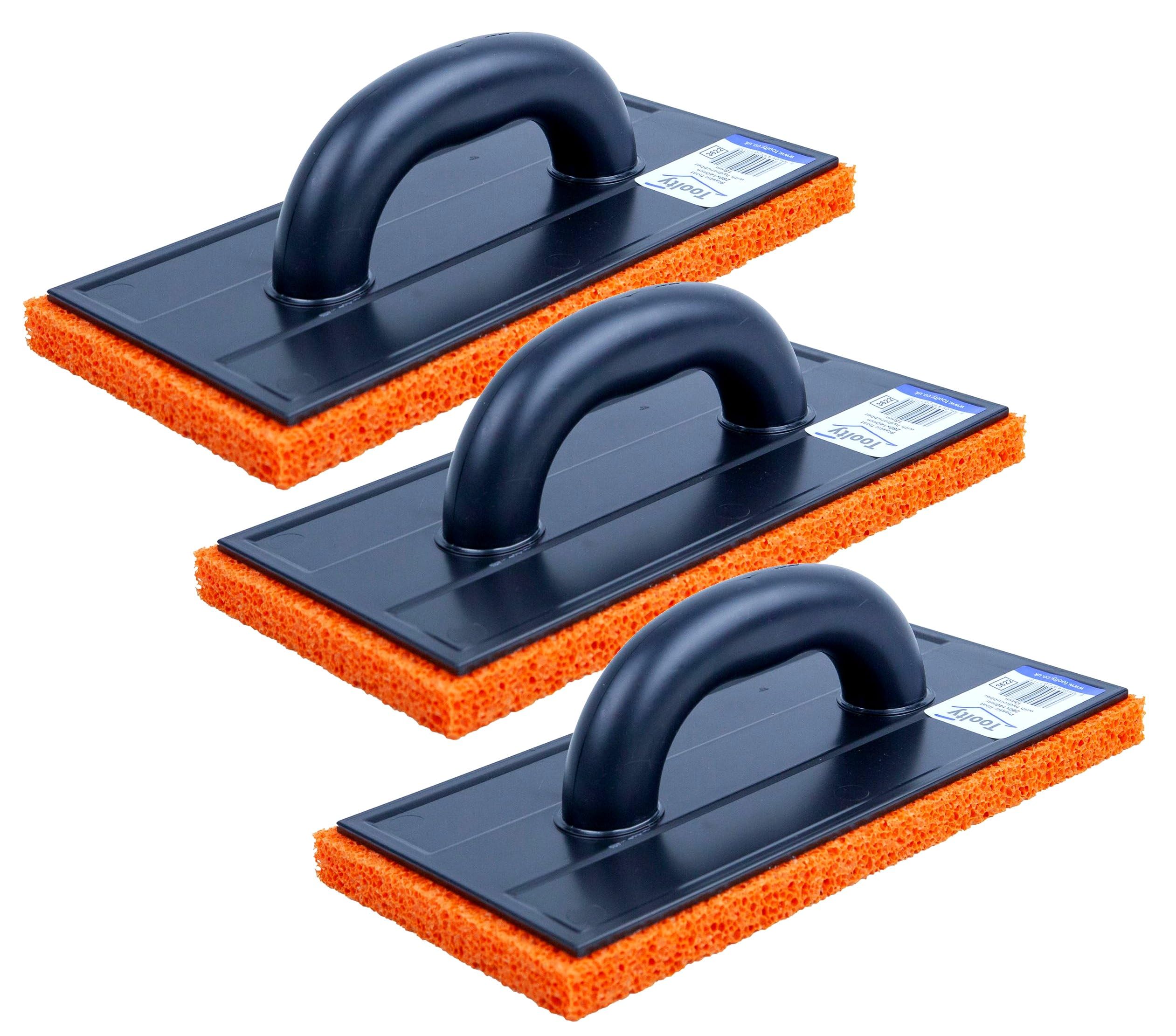 3 x Orange Rubber 18mm Sponge Float 280 x 140mm Rough, Coarse (3620)