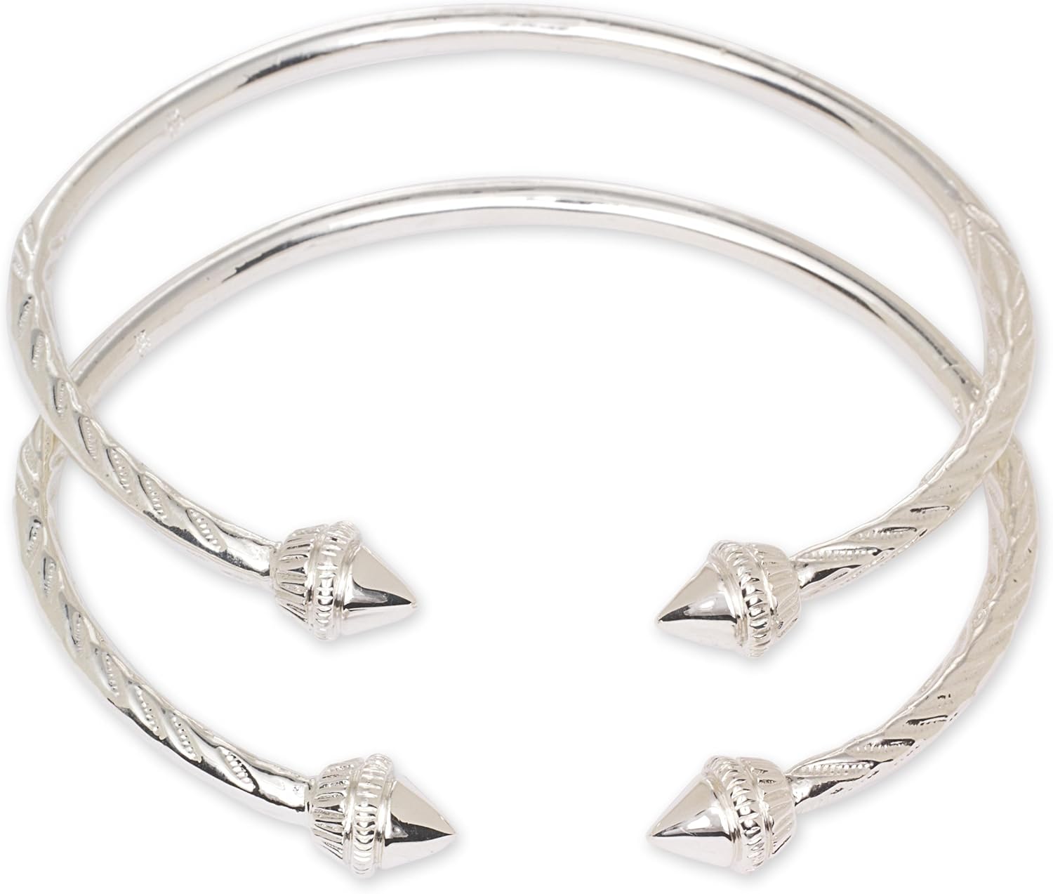 Elegant Pointed Ends .925 Sterling Silver West Indian