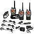 Midland - GXT1000VP4, 50 Channel GMRS Two-Way Radio - Up to 36 Mile Range Walkie Talkie, 142 Privacy Codes, Waterproof, NOAA Weather Scan + Alert (3 Pack) (Black/Silver)