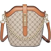 FOXLOVER Cell Phone Crossbody Bags for Women Small Lightweight Shoulder Purses PVC Leather Vintage with Adjustable Strap