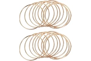 20 Pack 3 Inch Gold Dream Catcher Metal Rings Hoops Macrame Ring for Dreamcatchers and Crafts