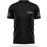 13FA Police Utility Shirts for Men - USA Patriotic Lightweight Tee - Micro Polyester, Moisture-Wicking Quick-Dry Comfort.