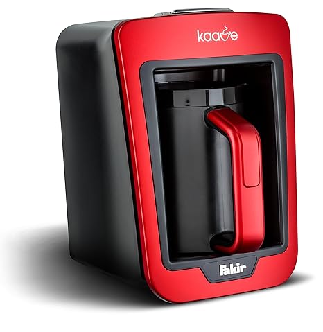 Fakir Kaave/Mokkamaschine Kaffeekocher Kaffeebereiter elektrisch, Kunststoff, easy One Touch Steuerung – rot, 735 Watt