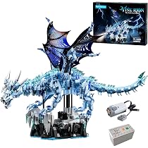 Myth Qholve Mechanical Dark Ice Dragon Building Block Set with