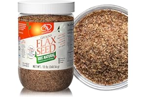 BSL BSWEETBNATURAL BSL Organic Ground Flax Seed 13 Oz - Vegan, Keto-Friendly, Gluten-Free, Non-GMO, Zero Trans Fat & Sugar - Rich in Fiber, Omega-3 Fatty Acids, Flaxseed for Mixing, Baking & Blending