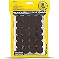 Smart Surface 8825 Heavy Duty Self Adhesive Furniture Felt Pads 1-Inch Round Brown 96-Piece Value Pack in Resealable Bag