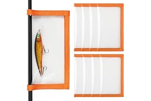 AGOOL Fishing Lure Wraps 5/10 Packs Durable Clear PVC Lure Covers Keeps Fishing Safe Easily See Lures Fishing Hook Covers Bait Storage Keeps Children, Pets and Fishermen Safe from Sharp Hook