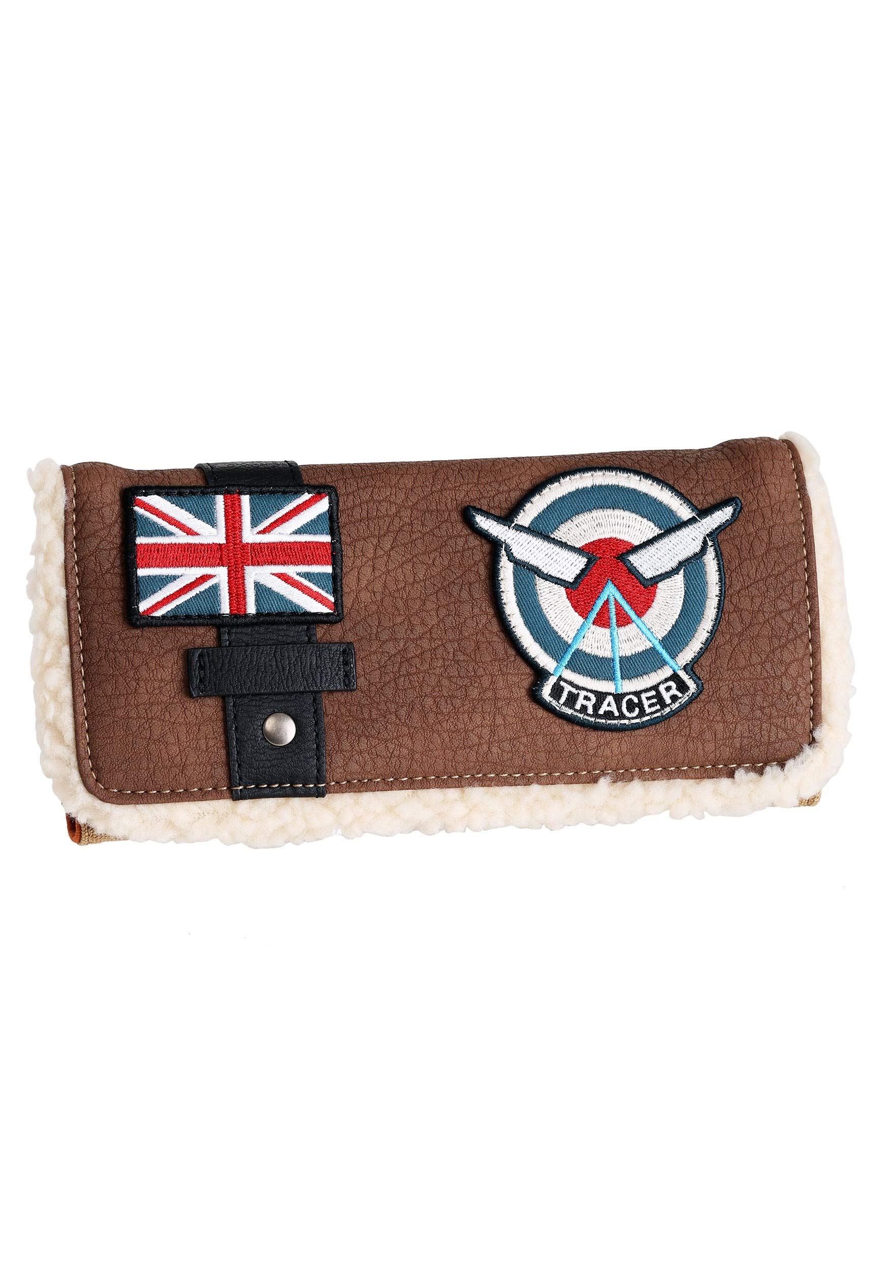 Loungefly Overwatch Tracer Distressed Faux Leather Wallet Standard, Brown, Brown, Trifold Wallet