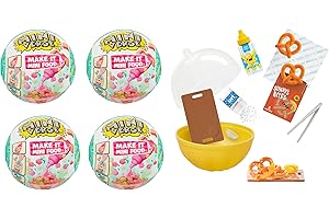 MGA's Miniverse Make It Mini Food Café Series 2 Movie Theater Snack Pack Bundle 4 Pack Mini Collectibles, Blind Packaging, DIY, Resin Play, Replica Food, NOT Edible, Collectors, 8+