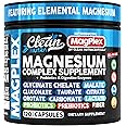 8in1 Magnesium Supplement Complex | Magnesium Glycinate Citrate Malate Gluconate Orotate Carbonate Lactate + Prebiotics Probiotics Digestive Enzymes Magnesio Capsules for Women Men by Clean Nutra