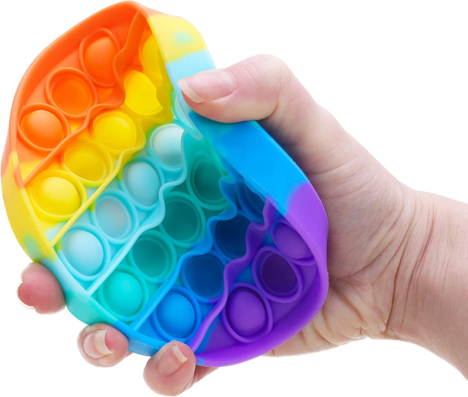 Toyland® Push Bubble Pop Bubble Sensory Fidget Toy - Lots To Choose From (Rainbow Round) - Image 4