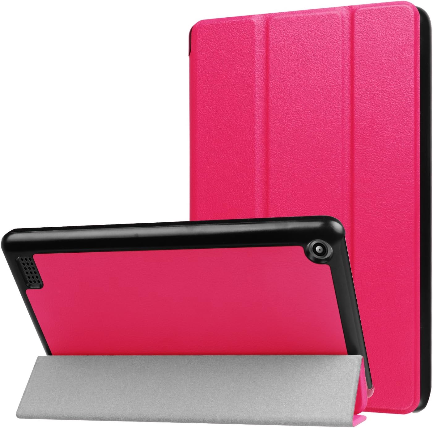 Case for New Amazon Fire 7 2017 ULTRA SLIM WITH STAND AND WAKE & SLEEP FUNCTION, hot pink