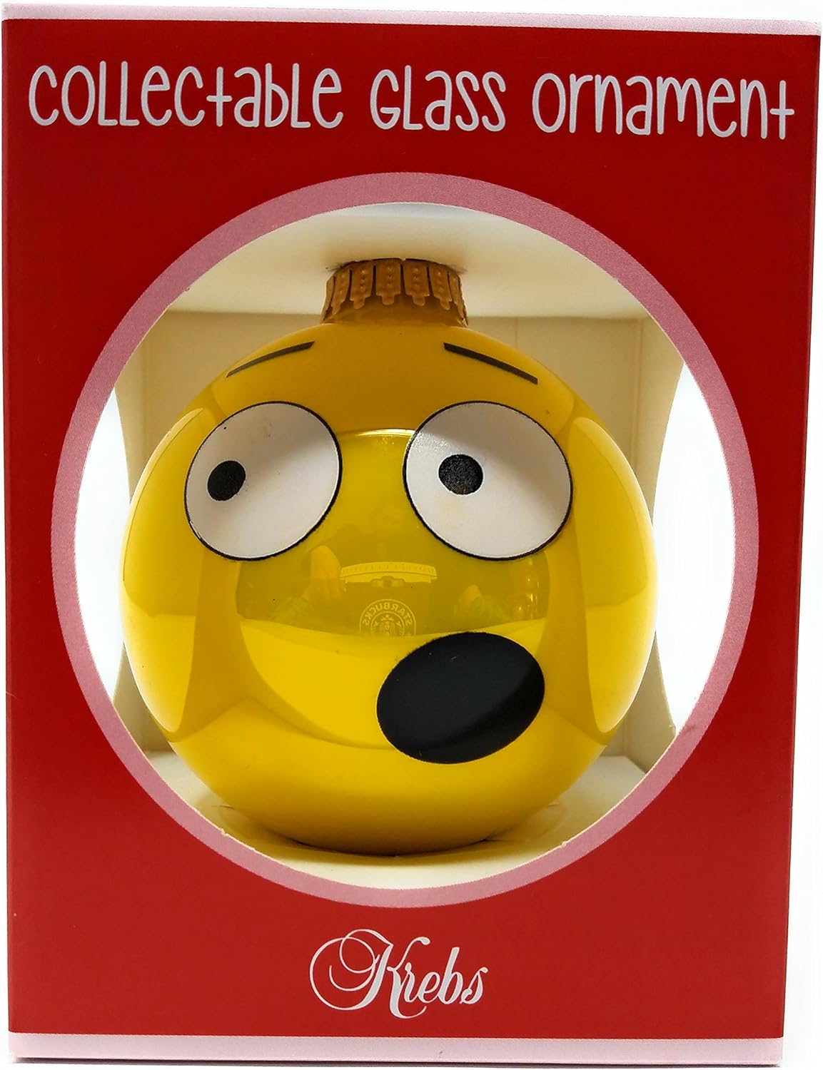 amazon com holiday ornaments full sun emotion ball ornament glass emoji 650030a omg home kitchen amazon com