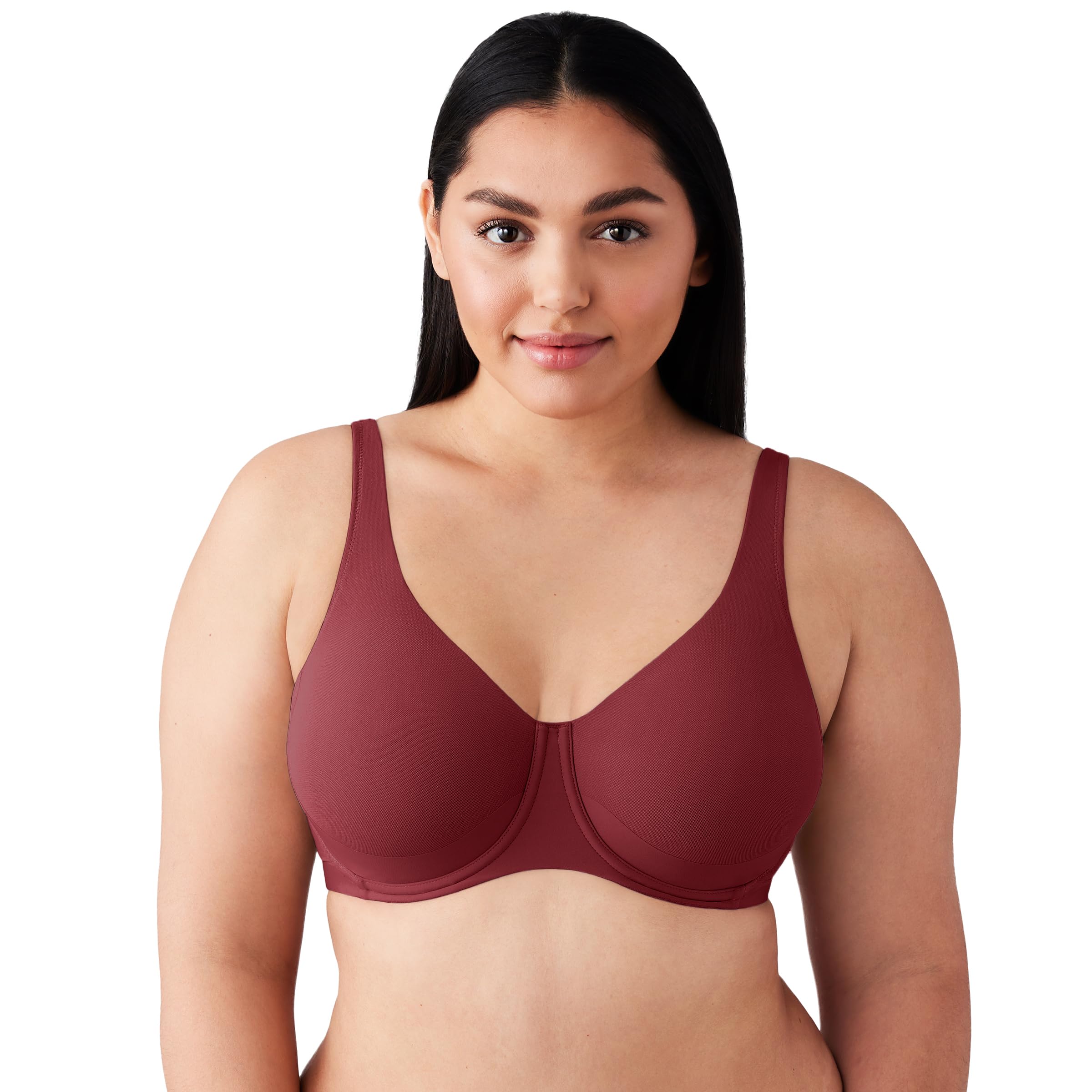 Wacoal Women’s Pendulous Shape Revelation Full Figure Unlined Underwire Bra, Cordovan, 32G