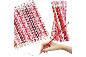 Jgalnim 72PCS Valentine's Day Pencils, Party Favors Wooden Pencils,Heart Shape Color Pencils with Erasers for Party Favor Gifts and Kids Giveaways Rewards School Supplies Children Exchange Gifts