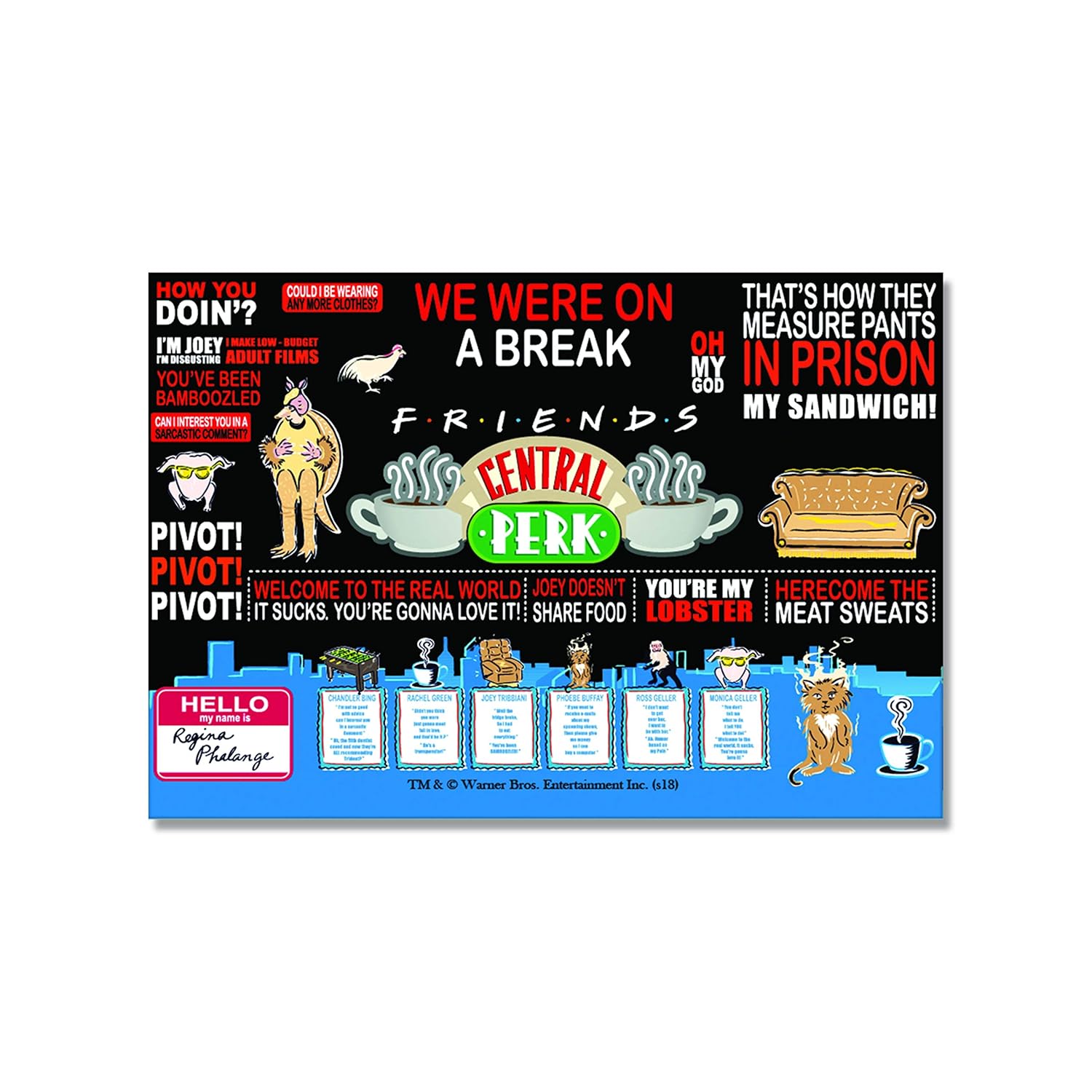 Mc Sid Razz Friends Tv Series Infographic Quotes Rectangular Fridge Magnet Birthday Gift Return Gift Officially Licensed By Warner Bros Usa Best Christmas And Valentine S Day Gift Amazon In Office Products mc sid razz friends tv series