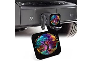 NITAHHHY 2" Trailer Hitch Cover,Fantasy Rainbow Tree of Life Rubber Towing Hitch Tube Cover Hitch for Men Women, Sturdy Receivers Plug Accessories for Pickups Trucks Cars