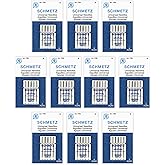 SCHMETZ Universal Sewing Machine Needles - Size 80/12, 5-Needle Cards, Pack of 10