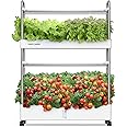 Ahopegarden Indoor Garden Hydroponics Growing System, 60 Pods Vertical Garden with LED Grow Light - Plant Germination Kit Aeroponic Veggie Flower Fruit Growth with Smart Socket & Pump System
