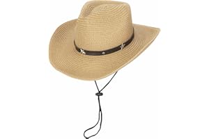 UTOWO Toddler Straw Cowboy Cowgirl Hat for Boys Girls Western Straw Sun Hat with Chin Strap (2-4T;5-9T)