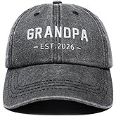 New Grandpa Gifts, First Time 2026 Promoted to Grandpa to be Gifts, Grandfather Hat, Adjustable Baseball Caps
