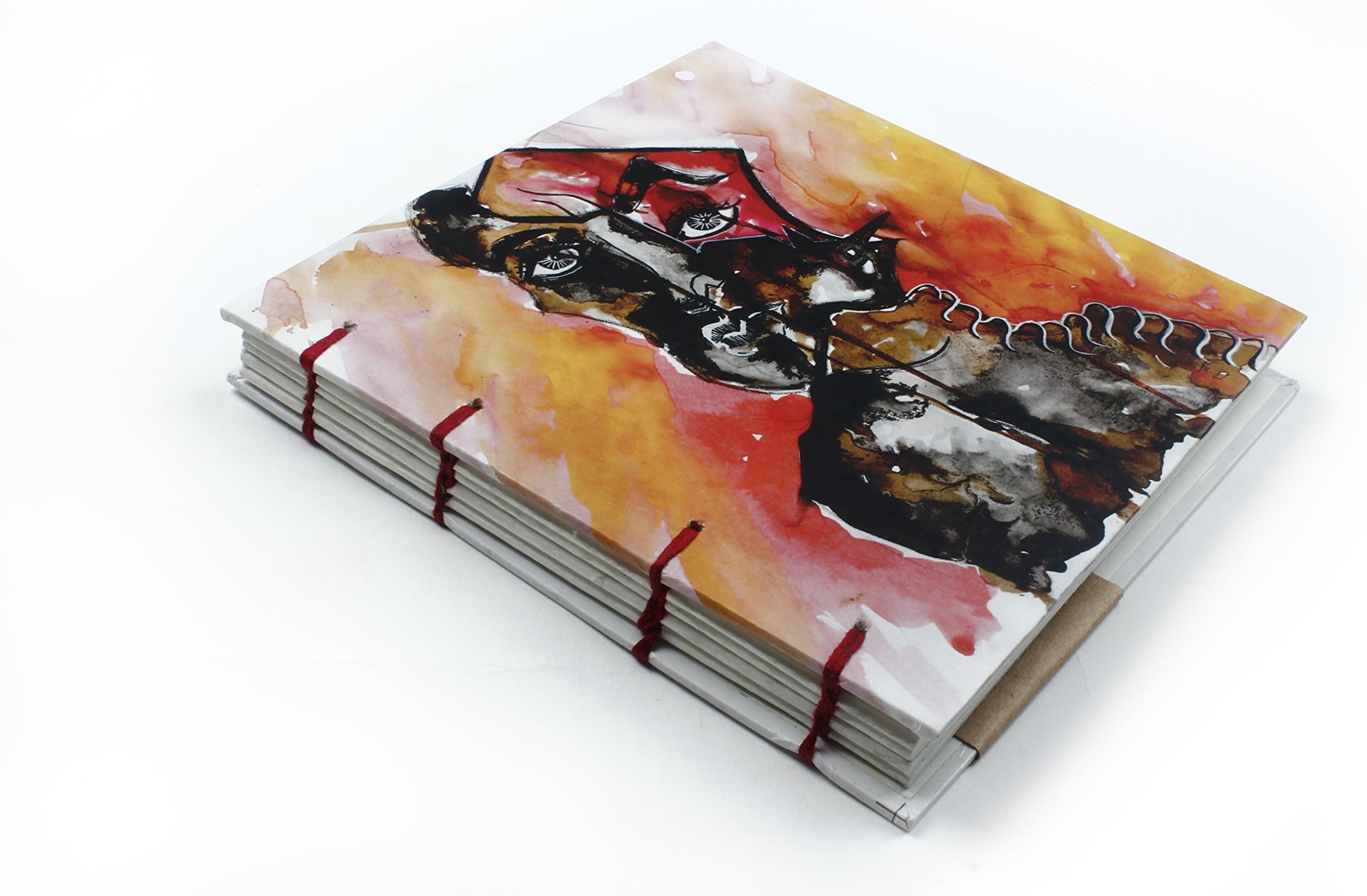 Resha Sketchbook Spiral bound | Small Dairy 6 Inch X 6 Inch with Cartridge Unruled sheets 80 Sheets / 160 Pages multifaced Thread binding Notebook