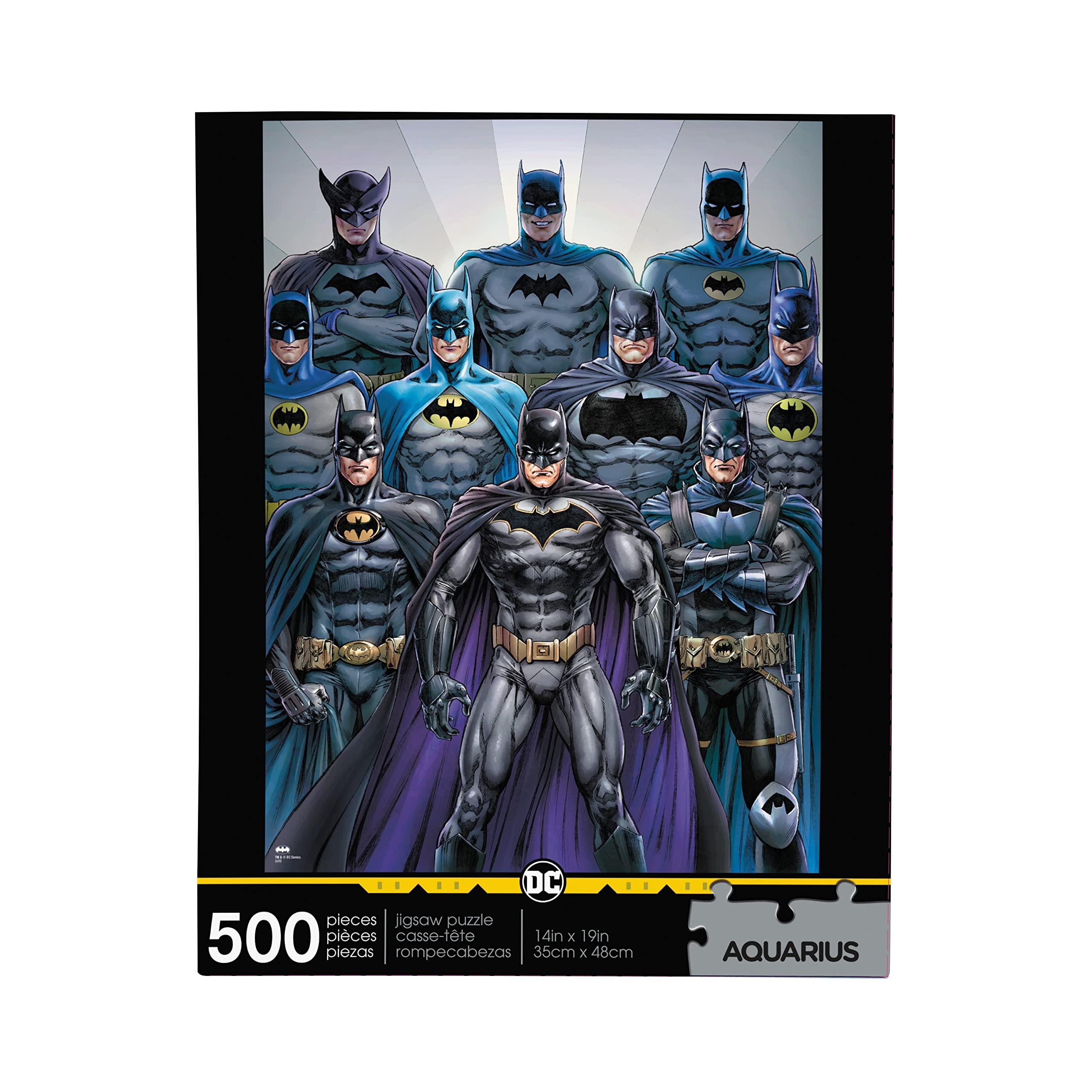 AQUARIUS DC Comics Batman Batsuits Puzzle (500 Piece Jigsaw Puzzle)