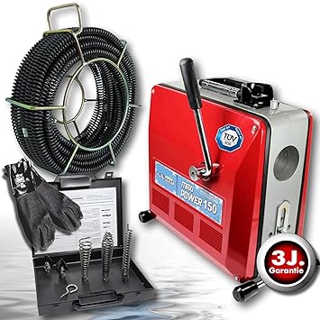 Rohrreinigungsmaschine Profi_Set2 MAXI Power 150, inkl. Spiralschutzschlauch