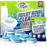 True Fresh Toilet Bowl Cleaner Tablets, 26 Pack, Septic Safe, Ocean Scent | Bleach-Free Deodorizer &amp; Stain Remover Toilet Cleaning Tablets - Drop-In Toilet Bowl Tabs for Fresh, Clean Results