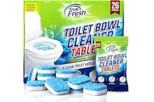 True Fresh 26 Pack Toilet Bowl Cleaner Tablets, Deep Cleaning & Odor Eliminator – Septic Safe, Stain Remover for Long-Lasting
