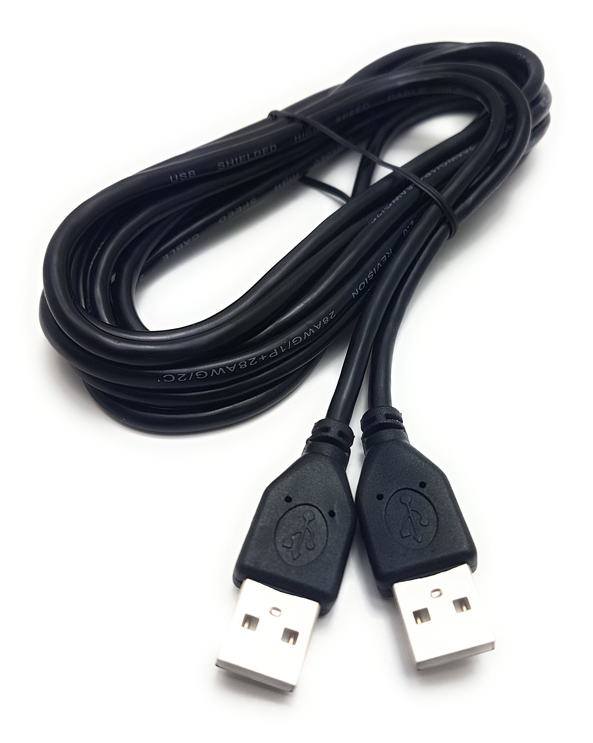 MainCore 3m long Black USB 2.0 (Male to Male) A to A High-Speed Cable (Available in 0.25m, 0.50m, 1m, 1.5m, 1.8m, 2m, 3m, 5m) (3m)