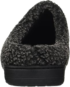 men's dearfoams microsuede whipstitch trim clog slippers