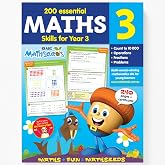 Grade 3 Math Workbook Ages 7&ndash;9: 200 Essential Math Lessons &ndash; Counting to 10,000, Operations, Fractions, Problem Solving, Worksheets + Yearly Planner, 240 Full-Color Pages | Mathseeds