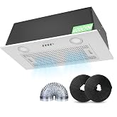400CFM Range Hood Insert 24 inch(600mm) |Build-In/Insert Stainless Steel Kitchen Vent Hood |3-Speed Controls with LED Lights| 6 Layers Grease Filters|Ducted/ductless Convertible