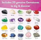 Science Kidz Mega Gemstone Dig Kit - 20 Real Gems & Crystals - Excavation Set view 3