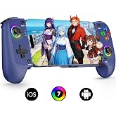 Mocagen MC1 Phone Controller for iPhone &amp; Android &ndash; Ergonomic Grip, Low Latency, Case Friendly, Bluetooth Mobile Controller with Hall Effect Joysticks, Portable Travel Companion for Car/Leisure(Blue)