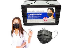 A-Trend Deals Disposable 4 Layers Face Masks, Non-medical, Extra Layer Protection, Face Masks for Adult, Teenager, Seniors