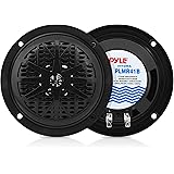Pyle 4 Inch Dual Marine Speakers - Waterproof and Weather Resistant Outdoor Audio Stereo Sound System with Polypropylene Cone