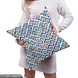 Ambesonne Japanese Fabric by The Yard, Geometric