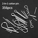 Jttxiu 356 Pcs Cotter Pins R Clips Assortment Kit Galvanized Steel view 4