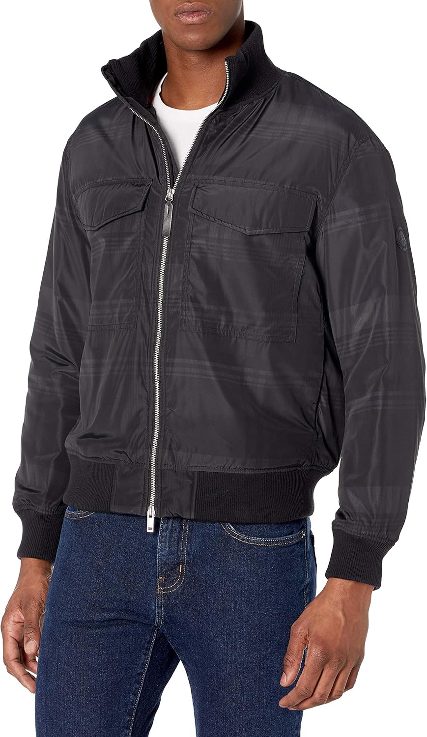 AX Armani Exchange mens Plaid Bomber Jacket at Amazon Men’s Clothing store