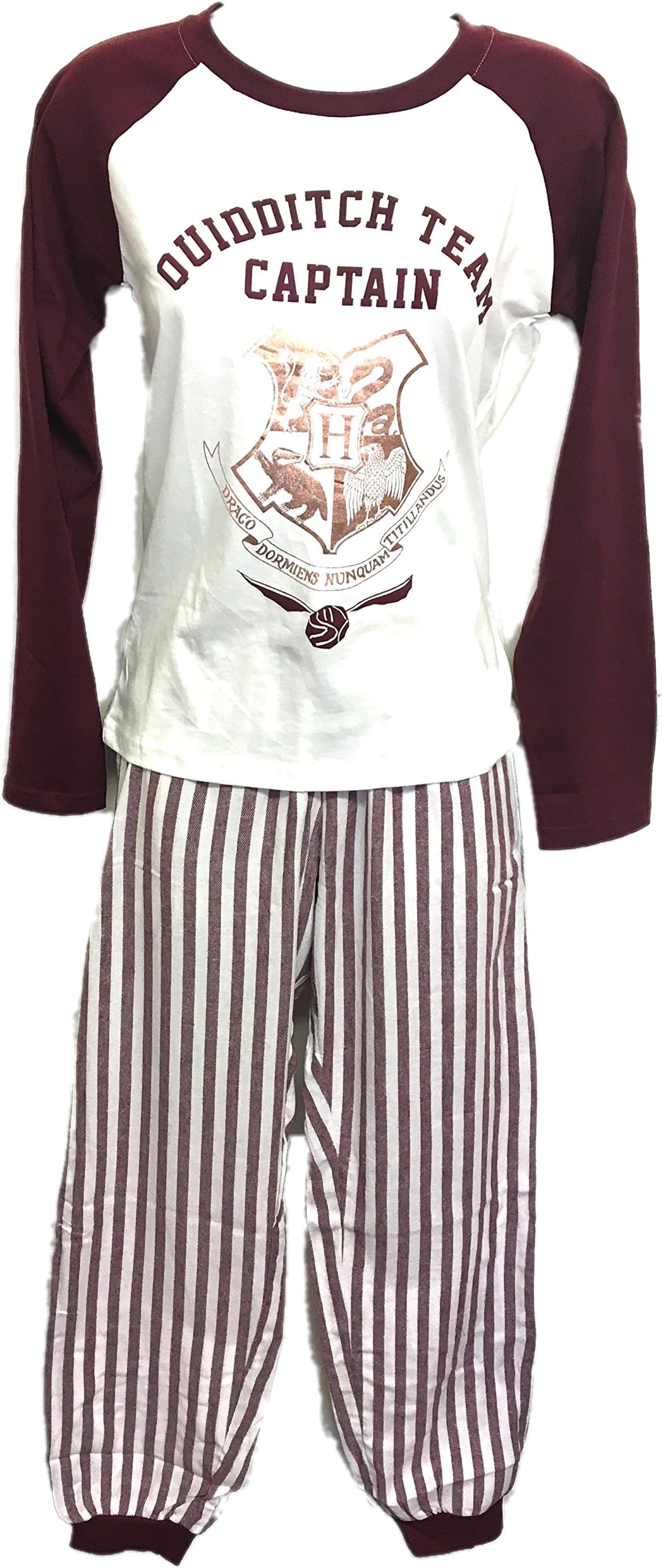 Love to Lounge Harry Potter Pyjamas Long Sleeve Cotton Size XS - XL (Ivory, XL UK 18/20 EUR 46/48)